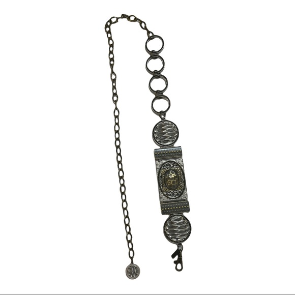 CHICO’S ADJUSTABLE METAL STATEMENT BELT **NWOT** - Picture 3 of 9